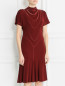 Трикотажное платье декорированное вышивкой Jean Paul Gaultier  –  Модель Верх-Низ