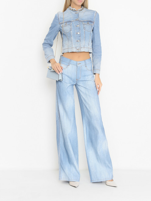 Укороченная джинсовая куртка  Ermanno Scervino - МодельОбщийВид