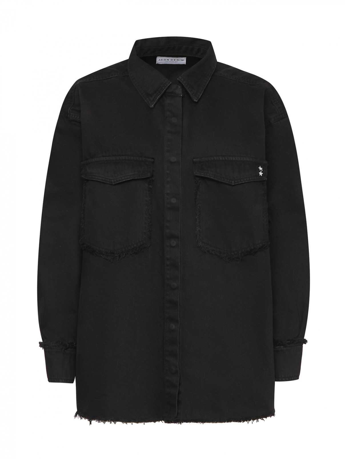 Куртка из денима широкого кроя Icon Denim La  –  Общий вид  – Цвет:  Черный