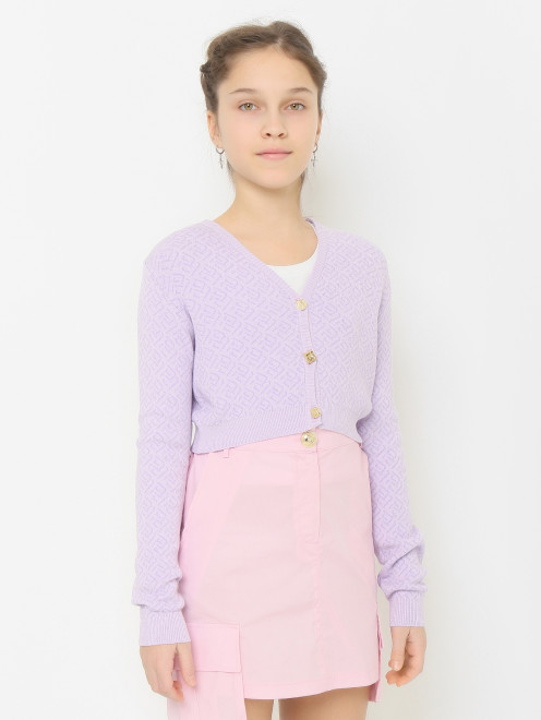 Кардиган из вискозы с узором Pinko - МодельВерхНиз