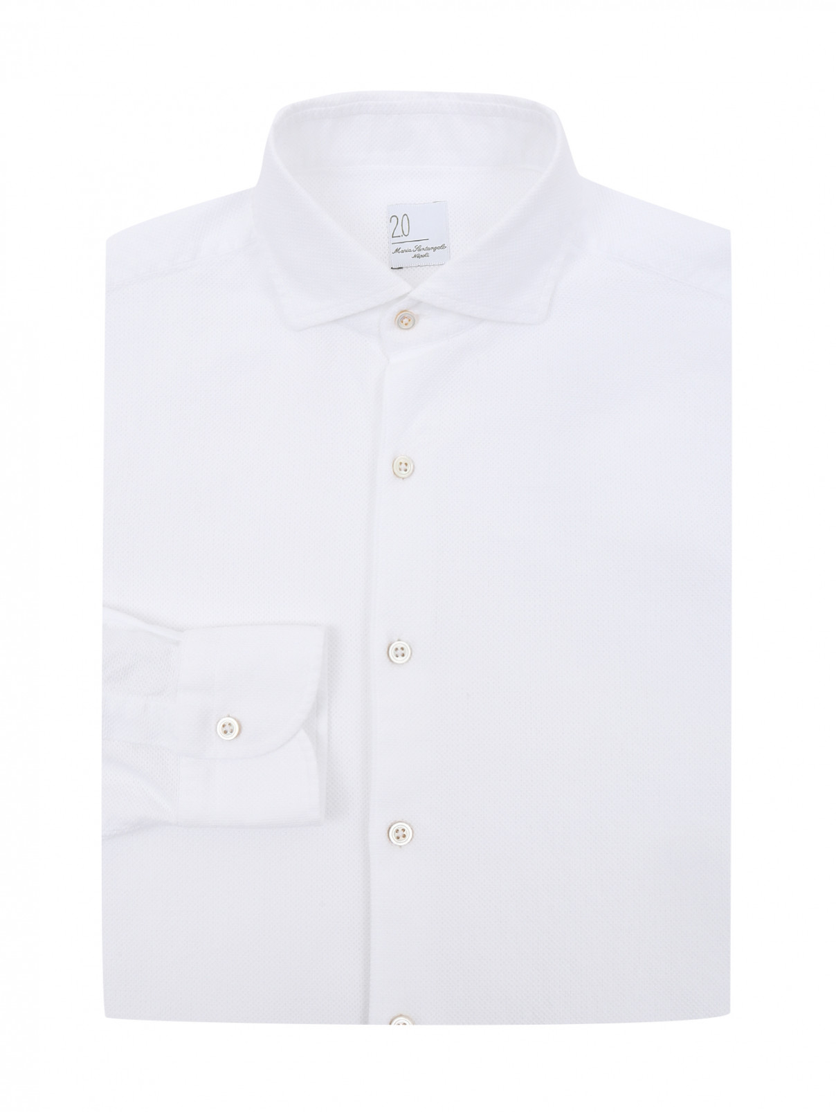 Рубашка из хлопка Maria Santangelo  –  Общий вид  – Цвет:  Белый