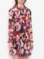 Платье из шифона с узором цветы Max&Co  –  МодельВерхНиз