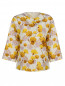 Шелковая блуза с абстрактным принтом Giambattista Valli  –  Общий вид