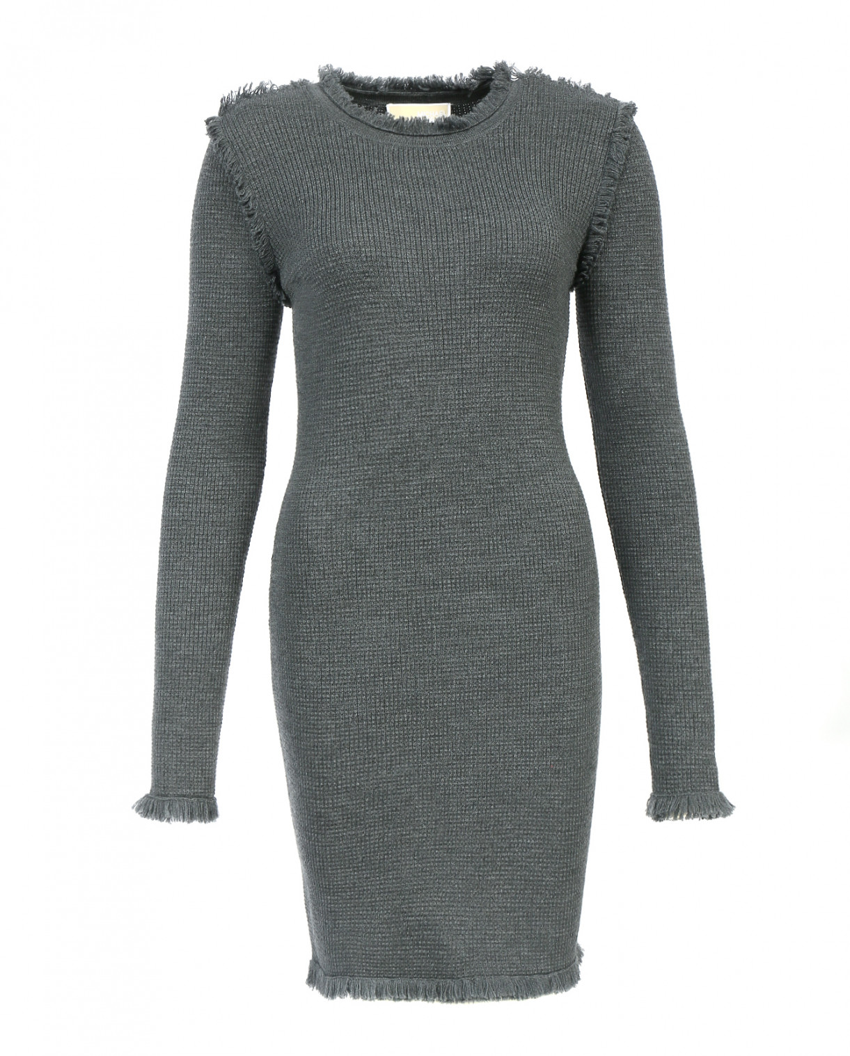 Платье из шерсти Michael by Michael Kors  –  Общий вид  – Цвет:  Серый