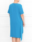 Платье прямого кроя с драпировкой и короткими рукавами Marina Rinaldi  –  Модель Верх-Низ1
