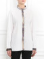 Рубашка из хлопка с контрастной вставкой Giles  –  Модель Верх-Низ