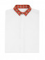 Рубашка из хлопка с ярким воротом Burberry  –  Общий вид