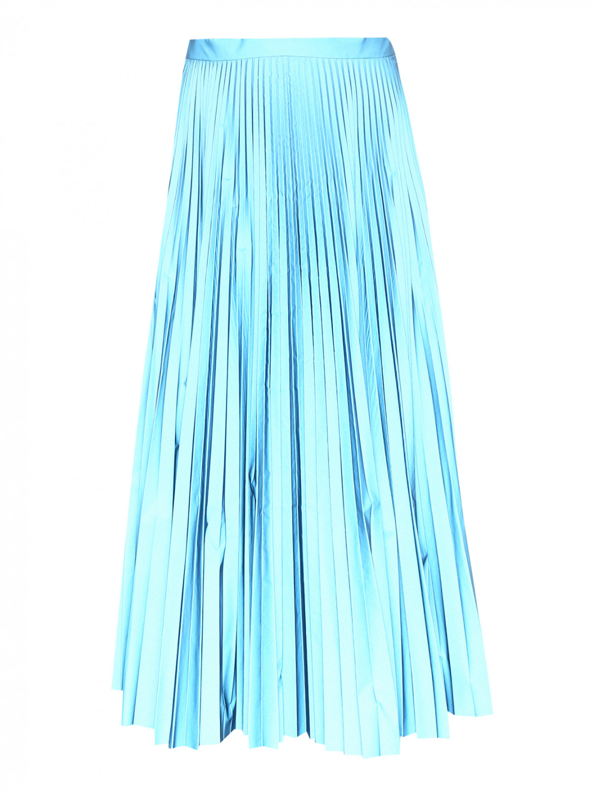 Юбка-макси плиссированная Maison Margiela  –  Общий вид  – Цвет:  Синий