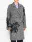 Пальто свободного кроя из шерсти декорированное вышивкой Ermanno Scervino  –  Модель Верх-Низ