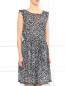 Платье из хлопка и шелка с узором Moschino Boutique  –  Модель Верх-Низ