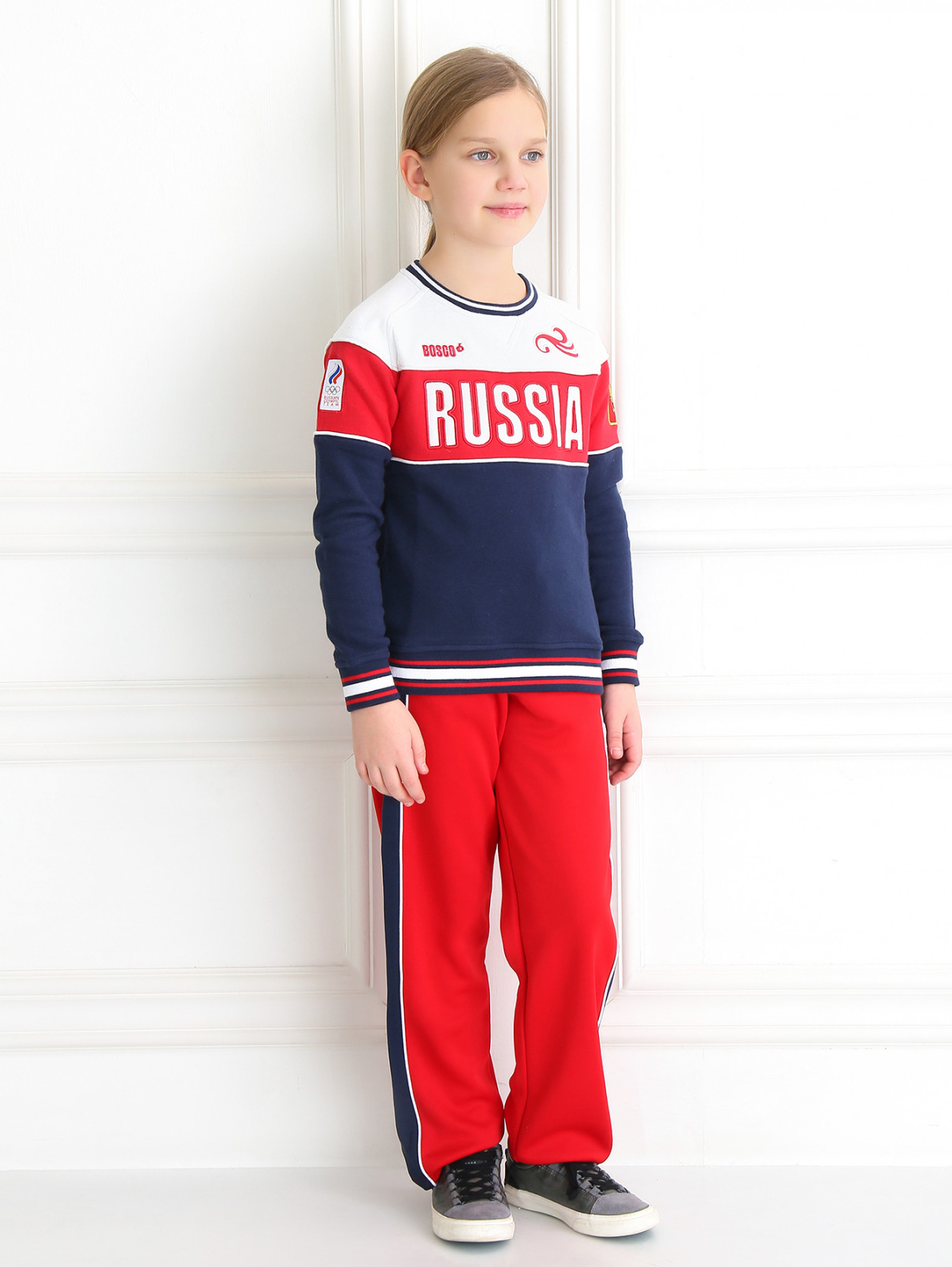 Толстовка из хлопка с вышивкой Sochi 2014  –  Модель Общий вид  – Цвет:  Мультиколор