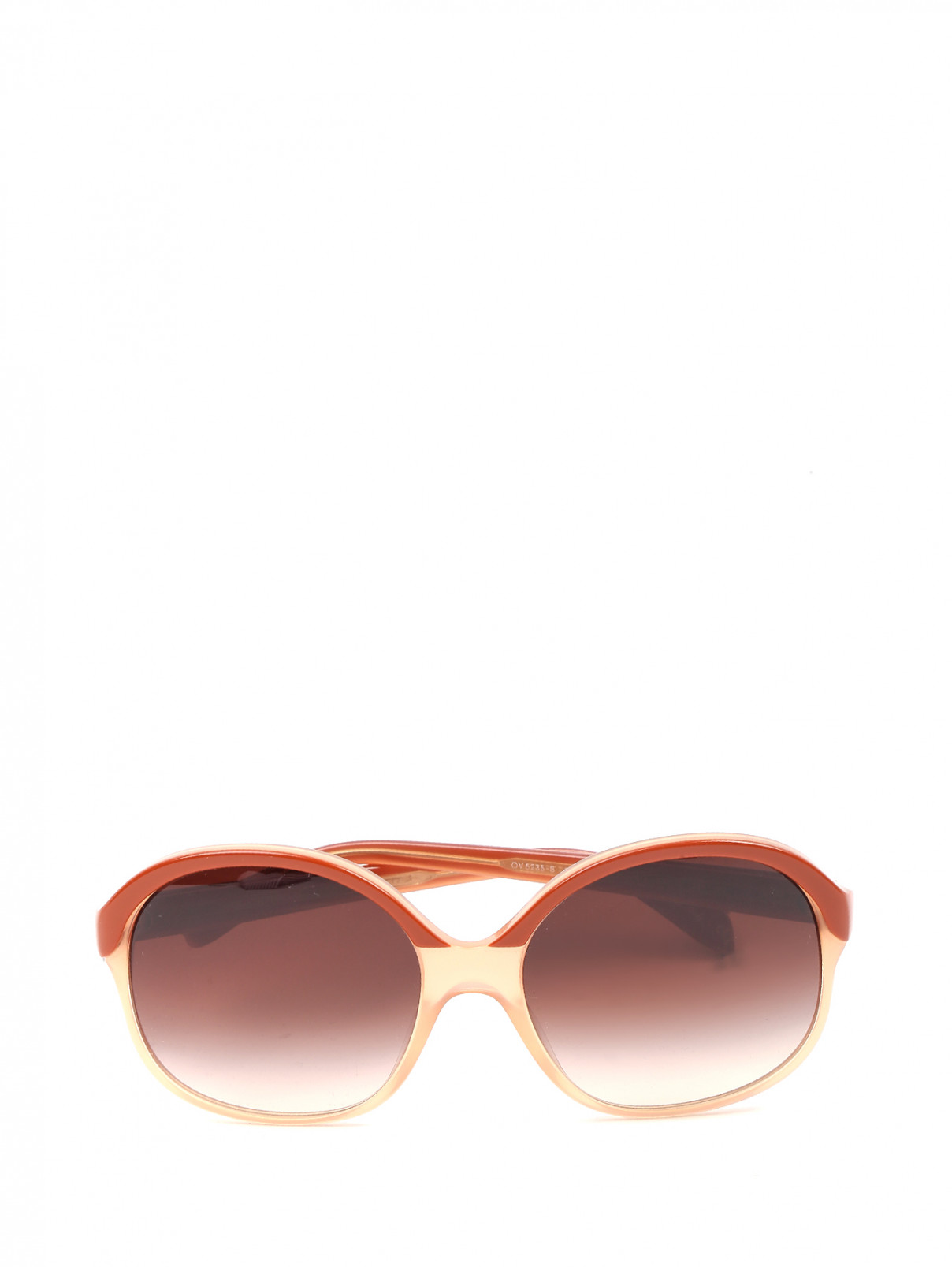 Солнцезащитные очки с контрастной отделкой Oliver Peoples  –  Общий вид  – Цвет:  Оранжевый