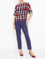 Шелковая блуза с принтом геометрия Barba Napoli  –  МодельОбщийВид