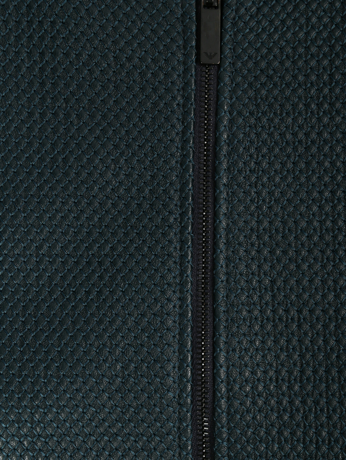Бомбер из кожи Emporio Armani  –  Деталь1  – Цвет:  Зеленый