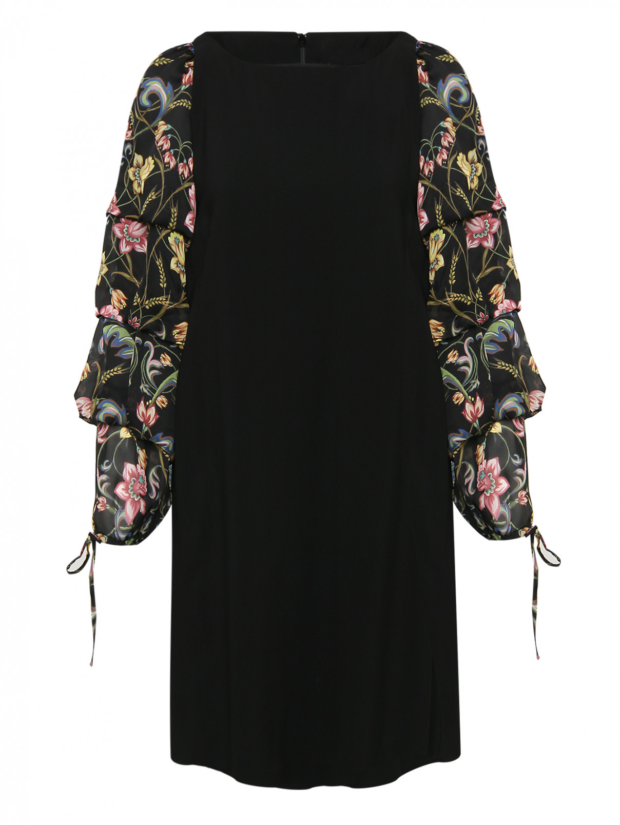 Платье с рукавами в складку Roberto Cavalli  –  Общий вид  – Цвет:  Черный