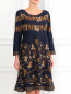 Трикотажное платье с вышивкой Alberta Ferretti  –  Модель Верх-Низ