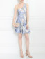 Платье-мини из шелка с цветочным узором Emporio Armani  –  Модель Общий вид