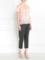 Блуза из хлопка и шелка с металлической фурнитурой Kira Plastinina  –  Модель Общий вид