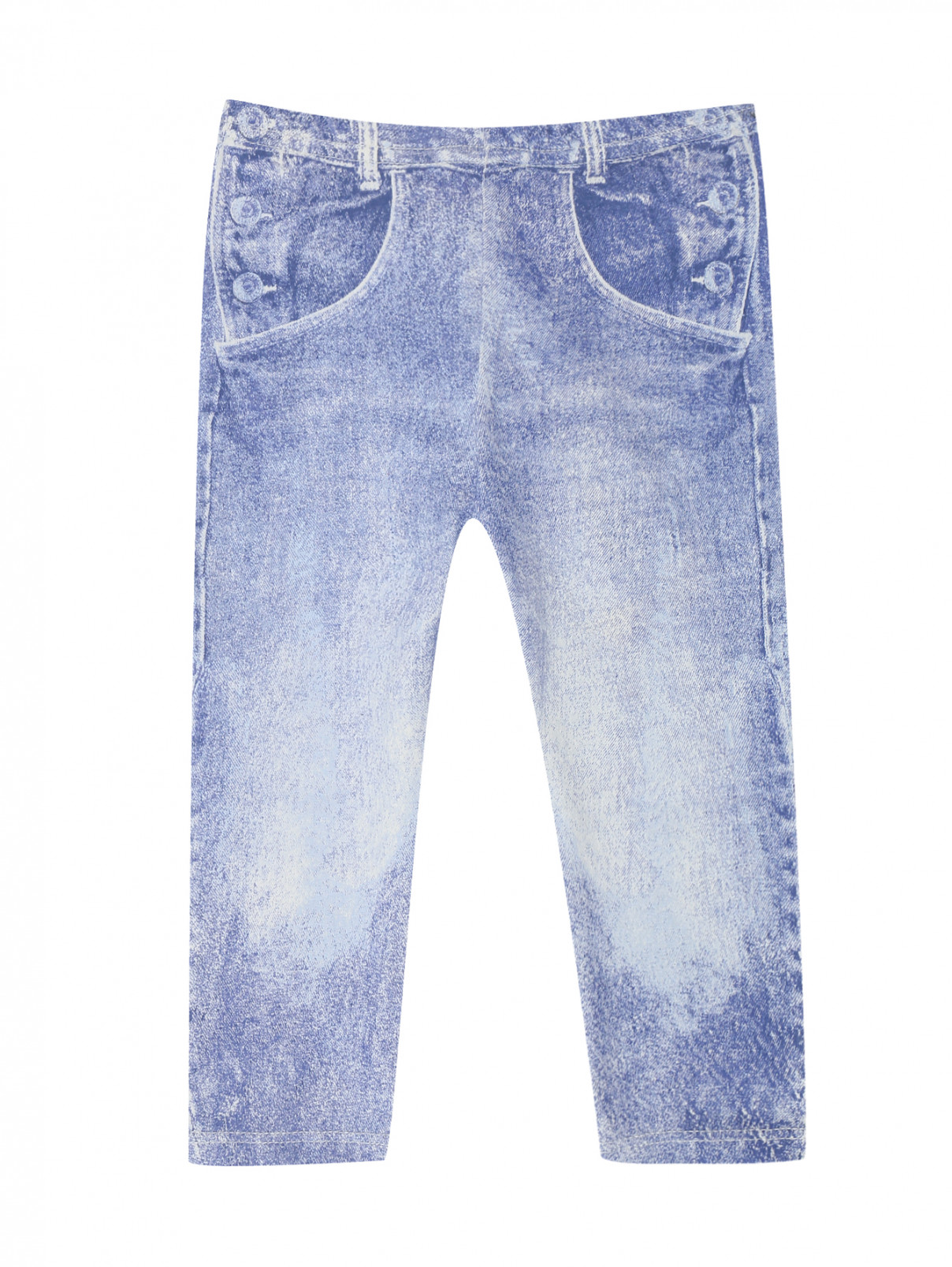 Трикотажные брюки с имитацией денима Junior Gaultier  –  Общий вид  – Цвет:  Синий