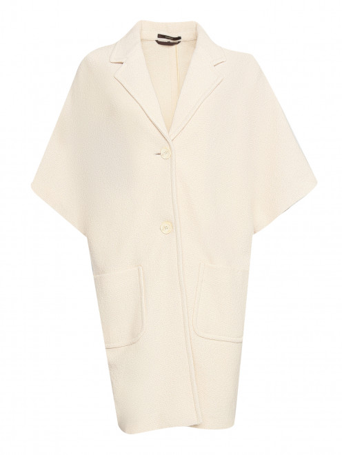 Пальто из шерсти свободного кроя с короткими рукавами Windsor - Общий вид