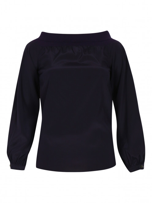 Блуза из шелка с ассиметричными рукавами - Общий вид