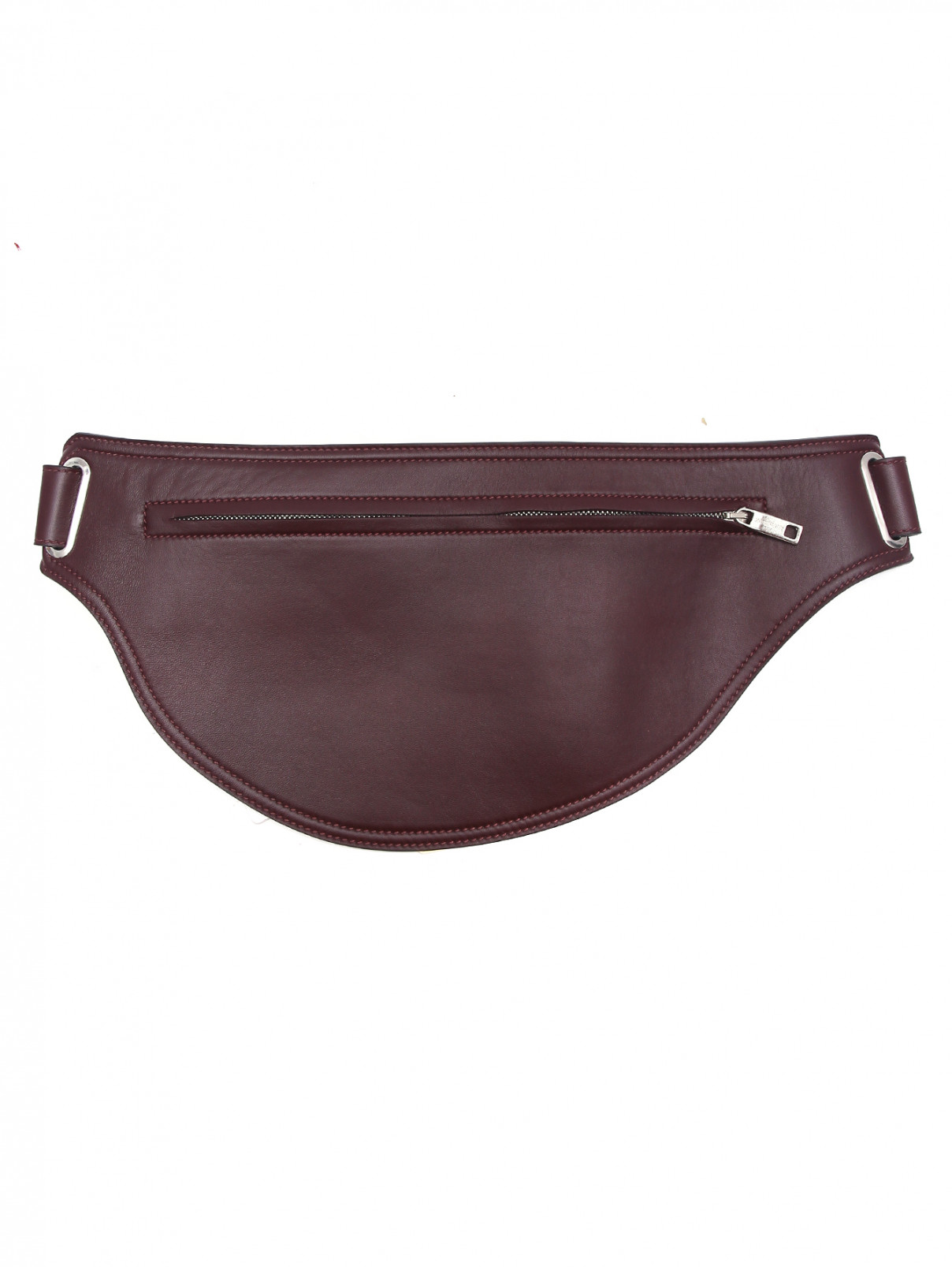Широкий ремень из гладкой кожи с карманом Sportmax  –  Общий вид  – Цвет:  Фиолетовый
