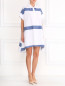 Свободное платье-мини из хлопка с узором "полоска" Isola Marras  –  Модель Общий вид
