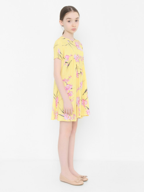Платье из вискозы с цветочным узором - МодельВерхНиз