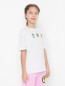 Хлопковая футболка с брелоком Barrow Kids  –  МодельВерхНиз