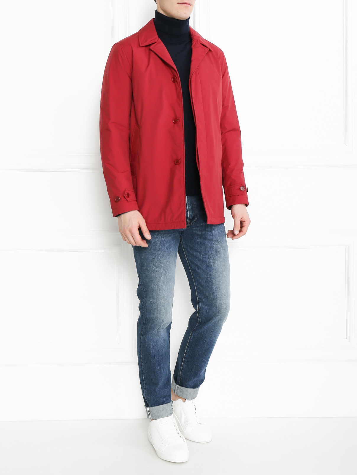 Утепленная куртка свободного кроя Aspesi  –  Модель Общий вид  – Цвет:  Красный