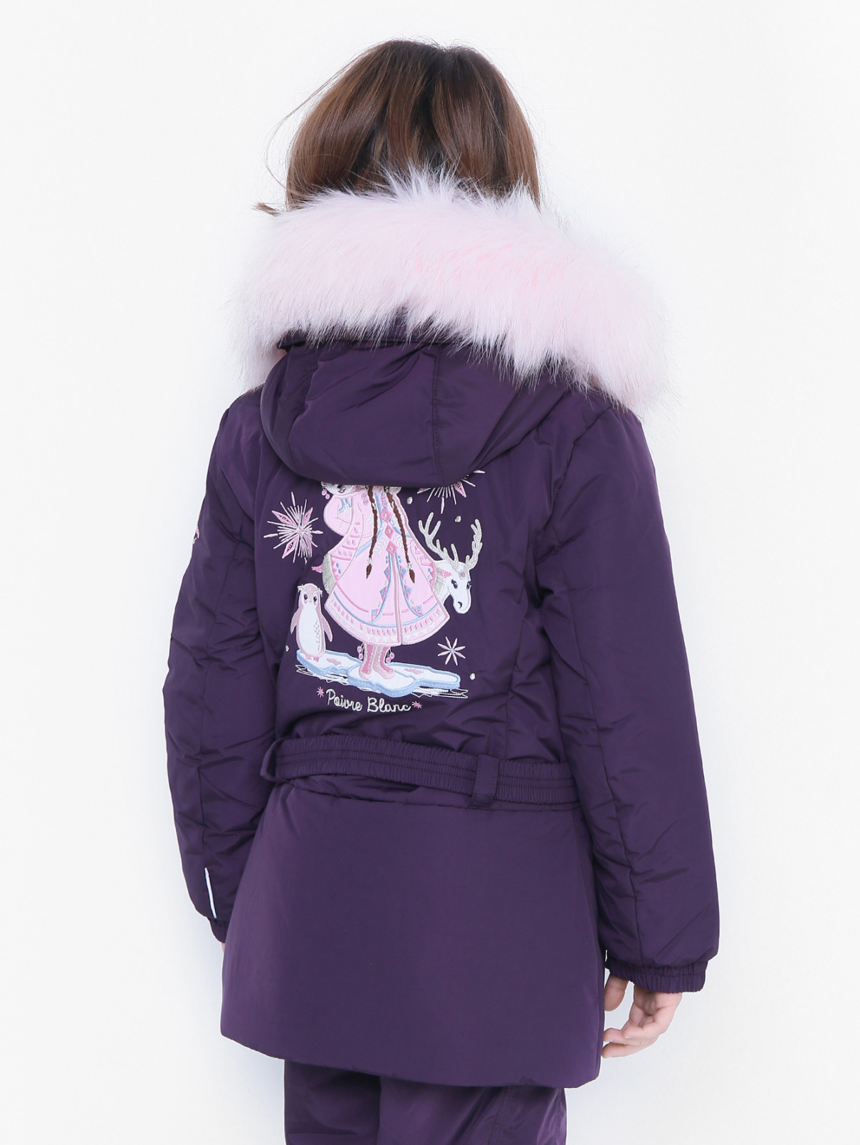 Горнолыжная куртка с металлическим декором Poivre Blanc  –  МодельВерхНиз1  – Цвет:  Фиолетовый