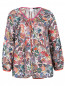 Блуза из шелка свободного кроя с узором Paul Smith  –  Общий вид