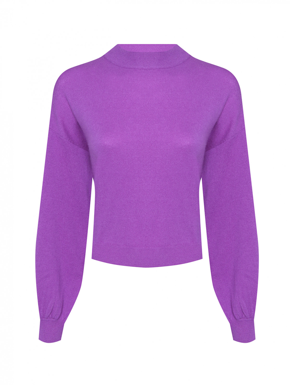 Однотонный джемпер из шерсти и кашемира Allude  –  Общий вид  – Цвет:  Фиолетовый
