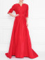 Платье-макси из шелка с поясом Carolina Herrera  –  МодельОбщийВид