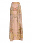Юбка-макси из шелка с цветочным узором Alberta Ferretti  –  Общий вид
