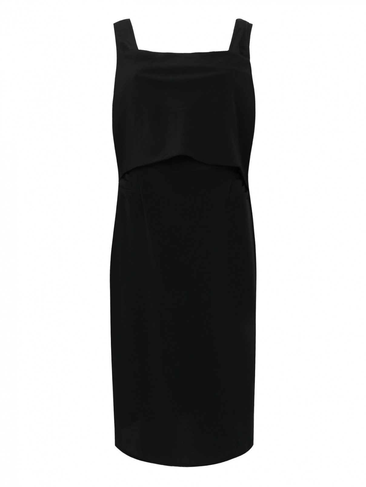 Платье-мини с драпировкой Maurizio Pecoraro  –  Общий вид  – Цвет:  Черный