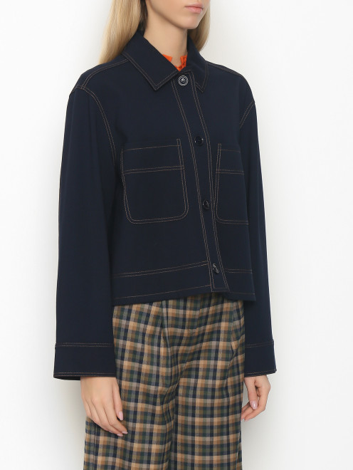 Куртка из текстиля с карманами Max&Co - МодельВерхНиз