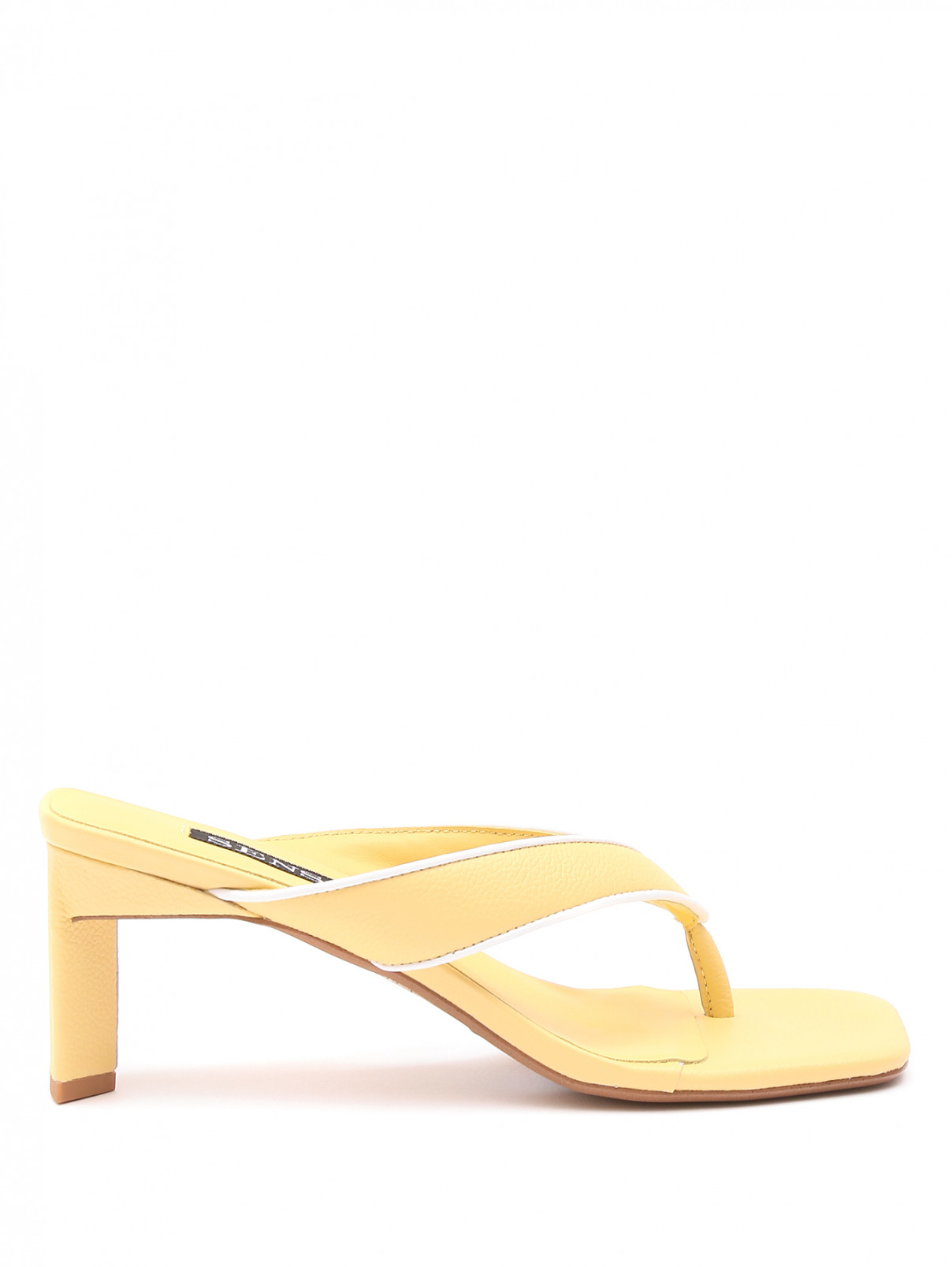 Босоножки из кожи на каблуке Senso  –  Обтравка1  – Цвет:  Желтый