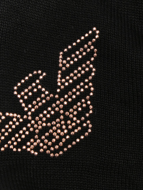 Шапка мелкой вязки с логотипом - Деталь1