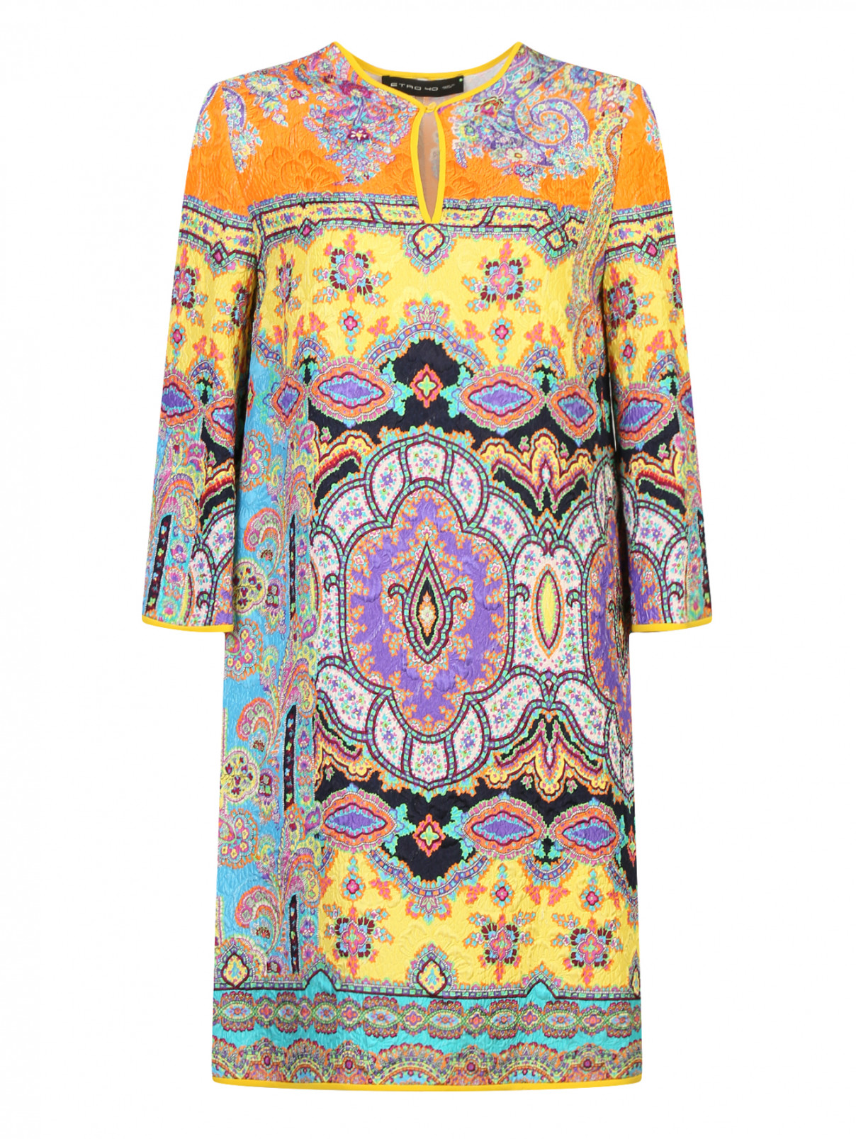 Платье свободного кроя с узором "пейсли" Etro  –  Общий вид  – Цвет:  Узор