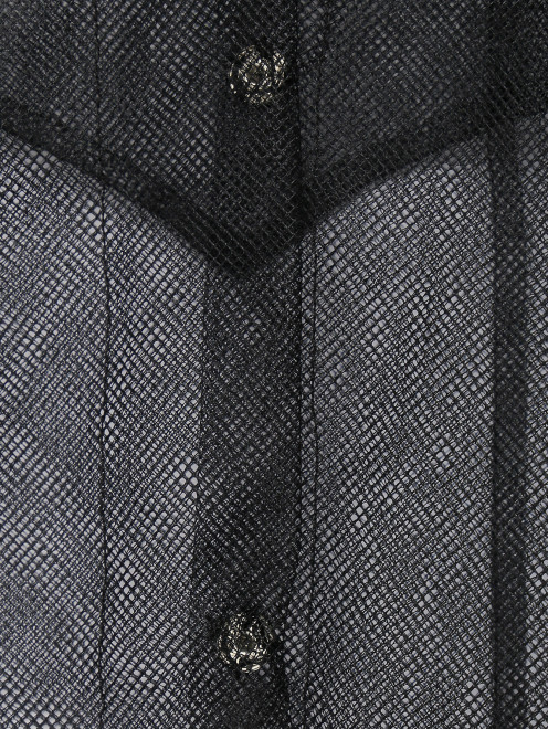 Блуза из сетки с кружевной отделкой - Деталь