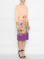 Платье из вискозы и шелка с цветочным узором Etro  –  МодельВерхНиз