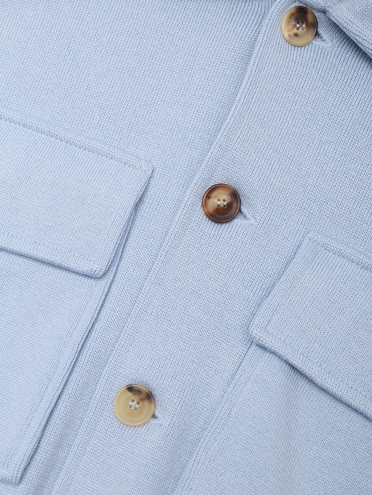 Кардиган на пуговицах с накладными карманами LARDINI  –  Деталь1  – Цвет:  Синий