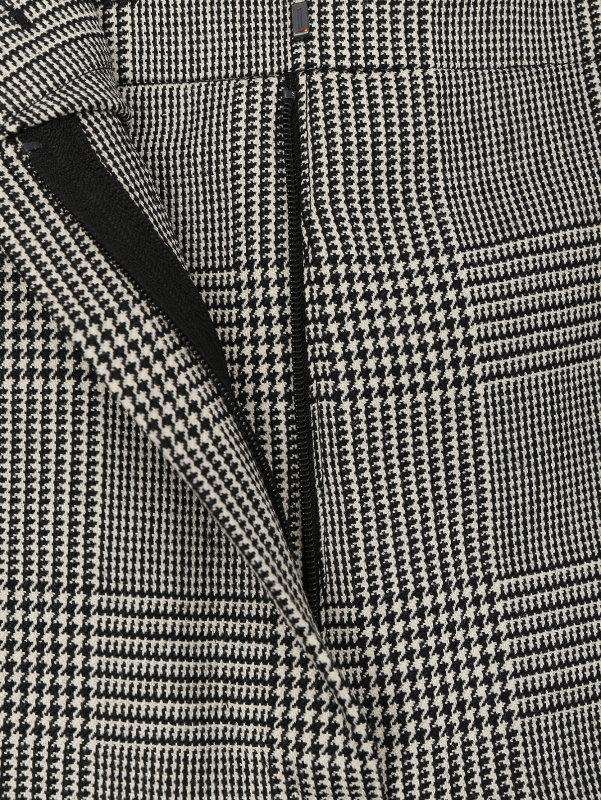 Бриджи из шерсти с имитацией юбки с узором "Клетка" Max Mara  –  Деталь1  – Цвет:  Серый