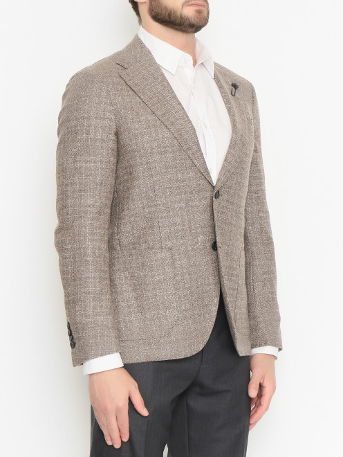 Пиджак из шерсти с добавлением кашемира LARDINI - МодельВерхНиз