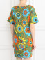 Платье из хлопка с цветочным узором Moschino Couture  –  Модель Верх-Низ1