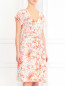 Платье-мини из шелк с цветочным узором Paul&Joe  –  Модель Верх-Низ