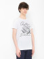 Хлопковая футболка с принтом Billionaire  –  МодельВерхНиз