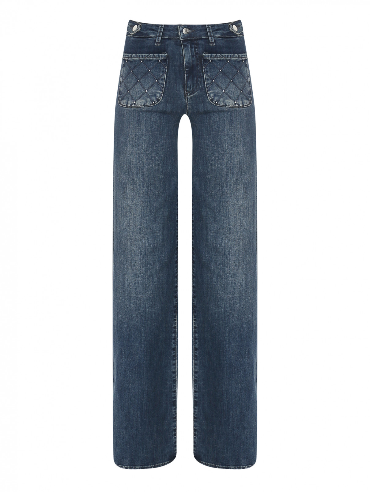 Широкие джинсы с карманами Max&Co  –  Общий вид  – Цвет:  Синий