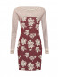 Платье из хлопка с цветочным узором TWINSET  –  Общий вид